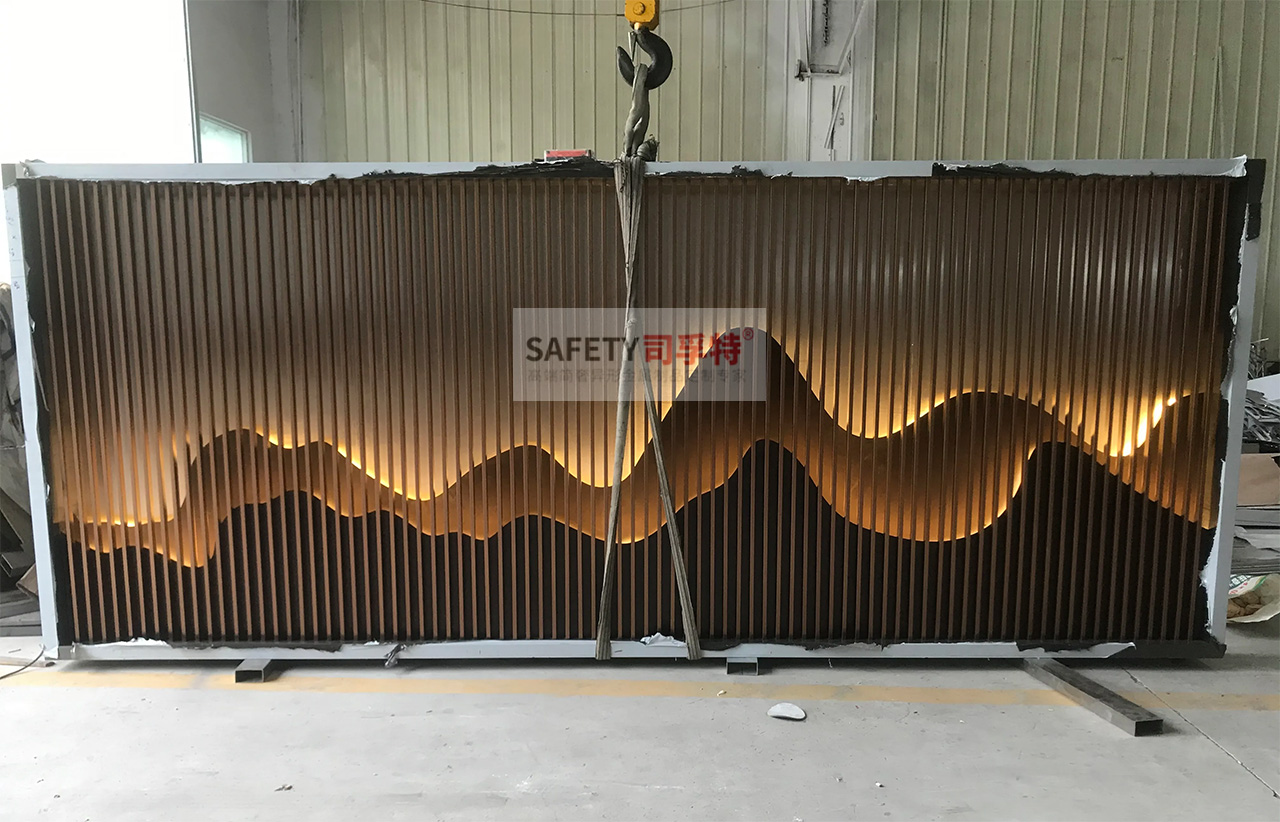 金屬山水屏風(fēng)隔斷：新中式古典風(fēng)，精致優(yōu)雅，輕奢舒適(圖2)