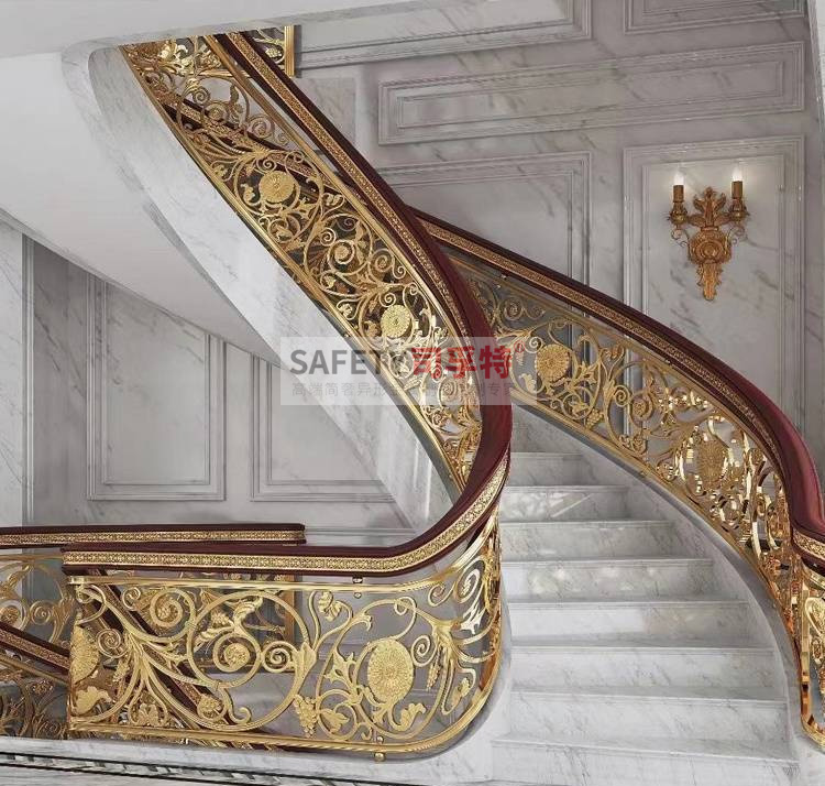 銅藝雕刻欄桿扶手，輕奢時尚，溫馨典雅(圖2)