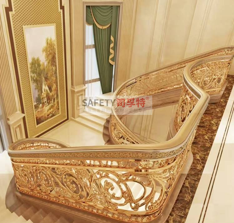 銅藝雕刻欄桿扶手，輕奢時尚，溫馨典雅(圖3)