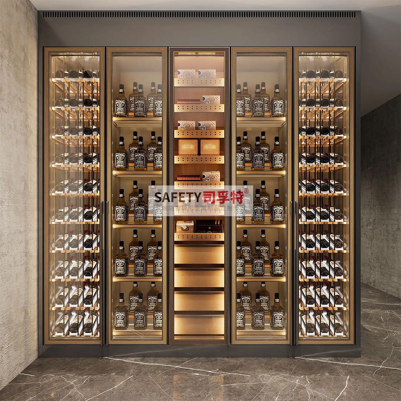 不銹鋼酒柜款式多樣，美觀時(shí)尚，經(jīng)久耐用(圖1)