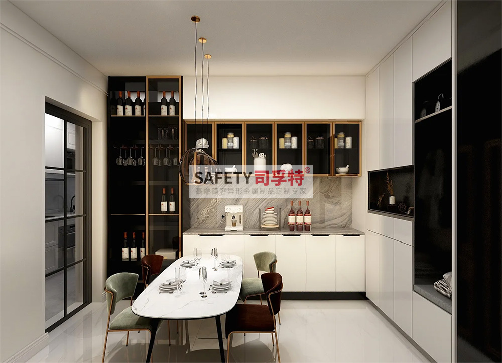 酒柜放到哪里合適？什么酒柜顯得高檔？【不銹鋼酒柜(圖3)