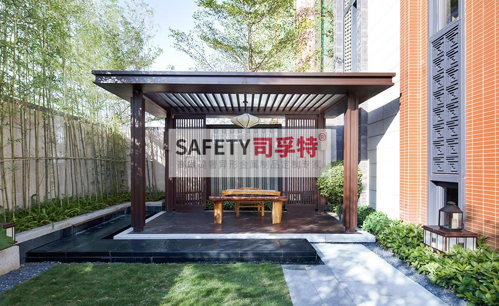 庭院景觀設(shè)計(jì):精制不銹鋼(鋁藝)涼亭搭配智能遮陽(yáng)(圖14) 庭院景觀設(shè)計(jì):精制不銹鋼(鋁藝)涼亭搭配智能遮陽(yáng)(圖14)