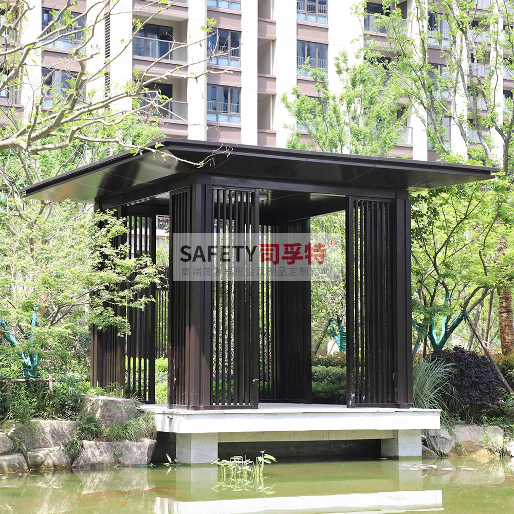 精制不銹鋼涼亭逐漸代替木質(zhì)涼亭，精制不銹鋼涼亭有哪些優(yōu)勢(shì)(圖1)